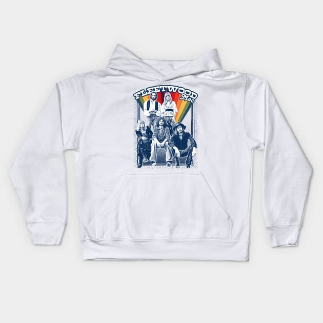 Fleetwood Mac Retro Aesthetic Design Kids Hoodie by DankFutura